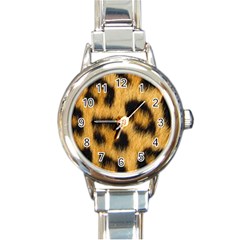 Animal Print Round Italian Charm Watch by NSGLOBALDESIGNS2