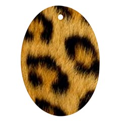 Animal Print 3 Oval Ornament (two Sides) by NSGLOBALDESIGNS2