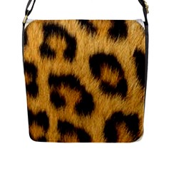 Leopard Print Flap Closure Messenger Bag (l) by NSGLOBALDESIGNS2