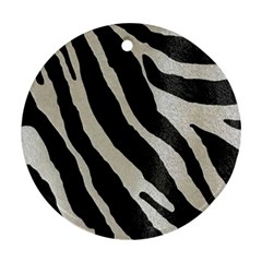 Zebra Print Round Ornament (two Sides) by NSGLOBALDESIGNS2
