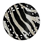 Zebra print Round Filigree Ornament (Two Sides) Back