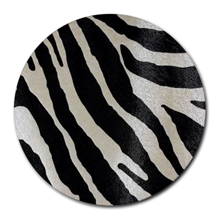 Zebra print Round Mousepads