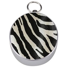 Zebra Print Silver Compasses by NSGLOBALDESIGNS2