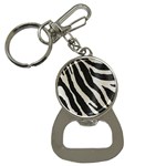 Zebra print Bottle Opener Key Chains Front