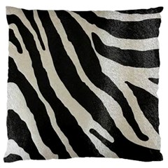Zebra Print Large Flano Cushion Case (one Side) by NSGLOBALDESIGNS2