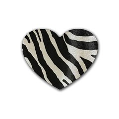 Zebra Print Heart Coaster (4 Pack)  by NSGLOBALDESIGNS2