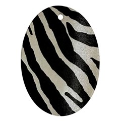 Zebra Print Oval Ornament (two Sides) by NSGLOBALDESIGNS2