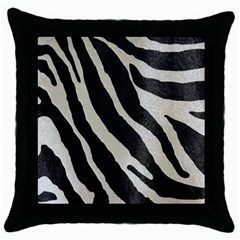 Zebra 2 Print Throw Pillow Case (black) by NSGLOBALDESIGNS2