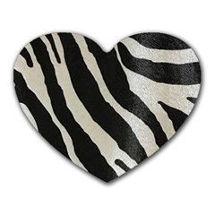 Zebra 2 Print Heart Mousepads by NSGLOBALDESIGNS2