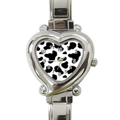 Cheetah Print Heart Italian Charm Watch by NSGLOBALDESIGNS2