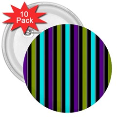 Retro Stripe 1 Vertical Retro Stripe 1 3  Buttons (10 Pack)  by dressshop