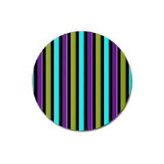 Retro Stripe 1 Vertical Retro Stripe 1 Magnet 3  (round) by dressshop