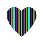 Retro Stripe 1 Vertical Retro Stripe 1 Heart Magnet Front