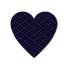 Blue Plaid  Heart Magnet by dressshop