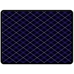 Blue Plaid  Fleece Blanket (large)  by dressshop