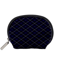 Blue Plaid  Accessory Pouch (small) by dressshop