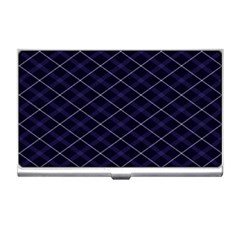 Blue Plaid  Business Card Holder