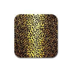 Leopard 1 Leopard A Rubber Square Coaster (4 Pack)  by dressshop