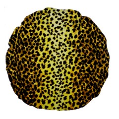 Leopard 1 Leopard A Large 18  Premium Round Cushions