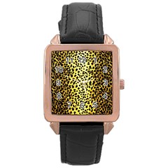 Leopard 1 Leopard A Rose Gold Leather Watch 