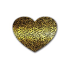 Leopard Version 2 Rubber Coaster (heart) 