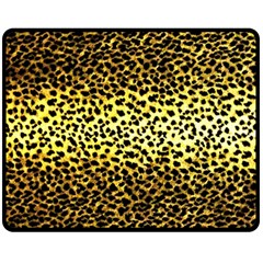 Leopard Version 2 Double Sided Fleece Blanket (medium)  by dressshop