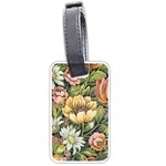 Retro Vintage Floral Luggage Tags (One Side)  Front