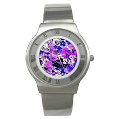 Floral Legging Floral Rug Stainless Steel Watch by dressshop