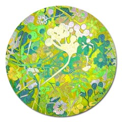 Floral 1 Abstract Magnet 5  (round) by dressshop