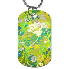 Floral 1 Abstract Dog Tag (two Sides)