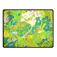 Floral 1 Abstract Double Sided Fleece Blanket (small)  by dressshop