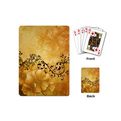 Wonderful Vintage Design With Floral Elements Playing Cards (mini) by FantasyWorld7