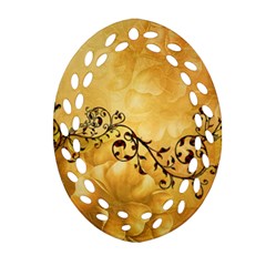 Wonderful Vintage Design With Floral Elements Ornament (oval Filigree) by FantasyWorld7