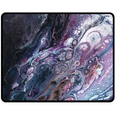 Planetary Double Sided Fleece Blanket (medium)  by ArtByAng