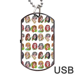 All The Petty Ladies Dog Tag Usb Flash (one Side) by ArtByAng