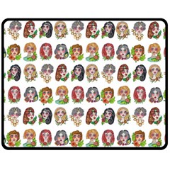 All The Petty Ladies Double Sided Fleece Blanket (medium)  by ArtByAng