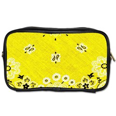 Grunge Yellow Bandana Toiletries Bag (two Sides) by dressshop