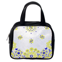 Faded Yellow Bandana Classic Handbag (one Side) by dressshop