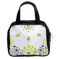 Faded Yellow Bandana Classic Handbag (two Sides) by dressshop