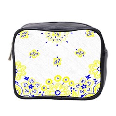 Faded Yellow Bandana Mini Toiletries Bag (two Sides) by dressshop