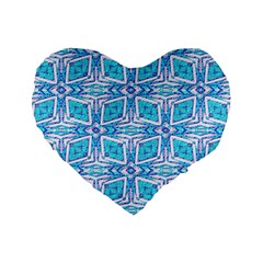 Geometric Doodle 1 Standard 16  Premium Heart Shape Cushions by dressshop