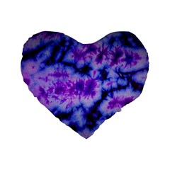 Tie Dye 1 Standard 16  Premium Heart Shape Cushions by dressshop