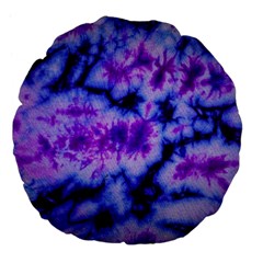 Tie Dye 1 Large 18  Premium Flano Round Cushions by dressshop