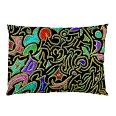 Swirl Retro Abstract Doodle Pillow Case by dressshop