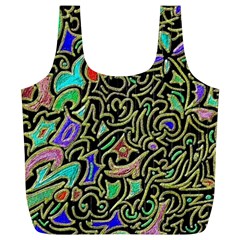 Swirl Retro Abstract Doodle Full Print Recycle Bag (xl) by dressshop