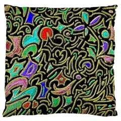 Swirl Retro Abstract Doodle Standard Flano Cushion Case (one Side) by dressshop