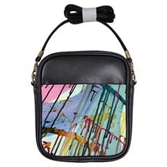 Chaos In Colour  Girls Sling Bag by ArtByAng