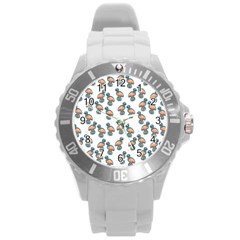 Flaming Gogo Round Plastic Sport Watch (l) by ArtByAng