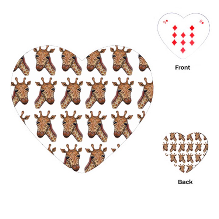 Giraffe Playing Cards (Heart)