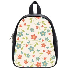 Flowers Pattern School Bag (small) by Hansue